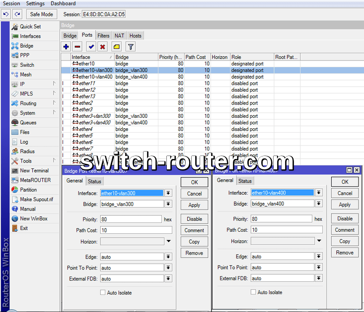 Cấu hình VLAN Trunking trên Mikrotik và switch HP Công Ty Cổ Phần Máy